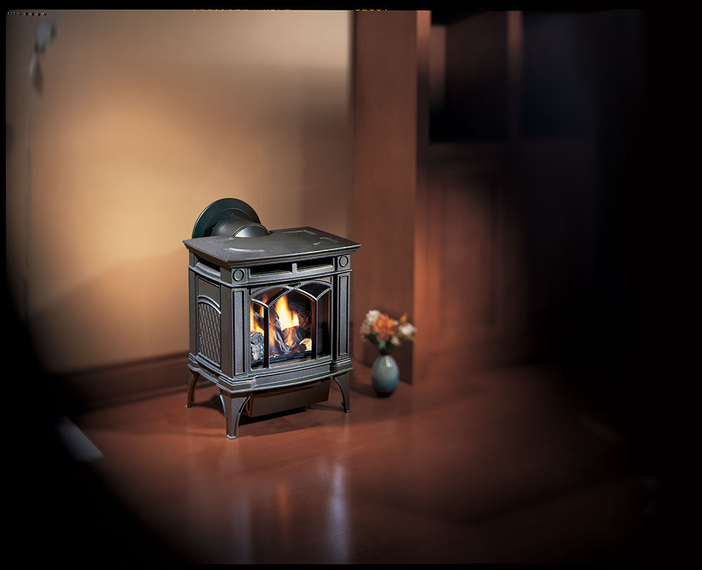 H15 Small Electronic Ignition Gas Stove | Hampton Cast Iron Stoves