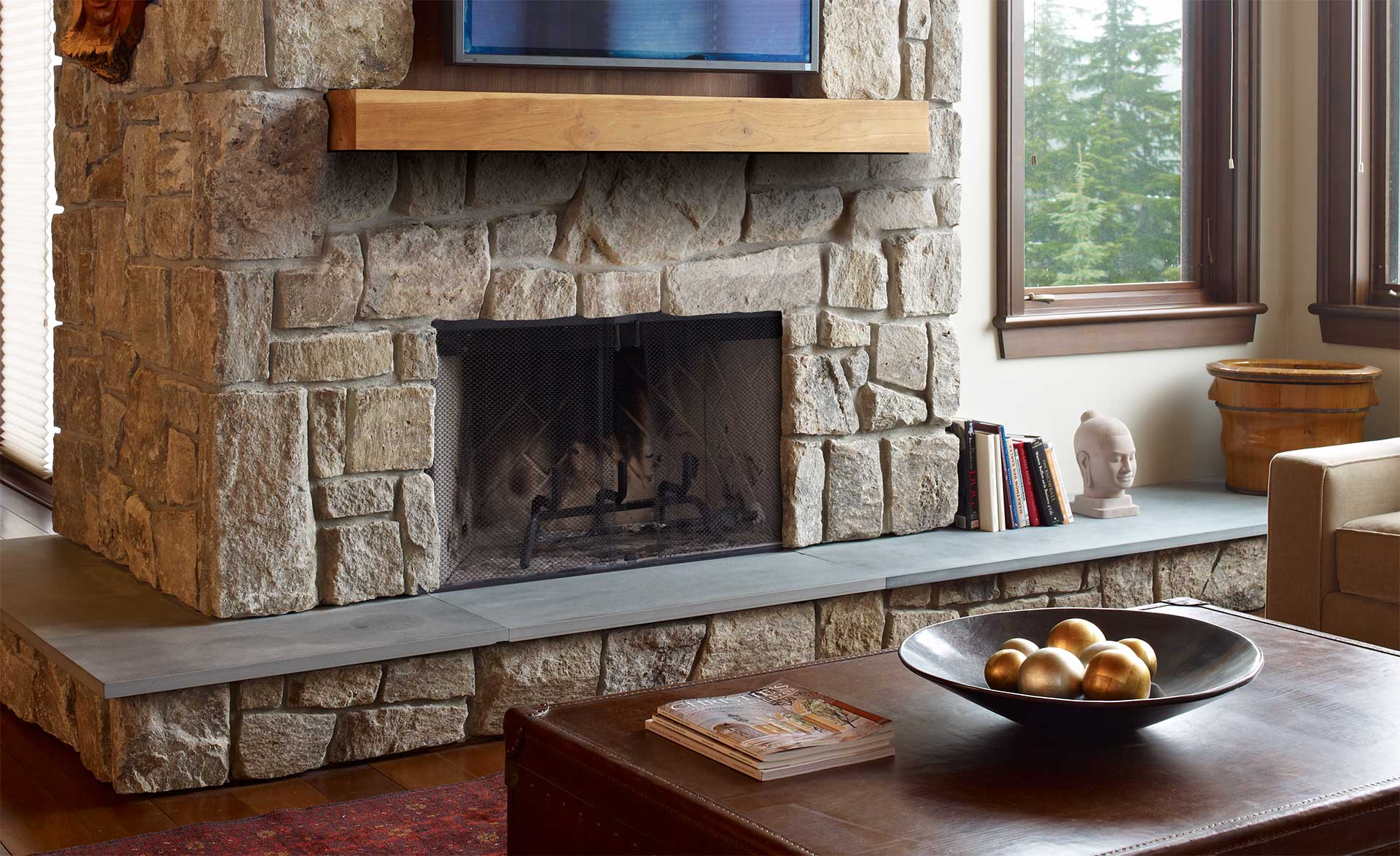 Wood Fireplace Hearth