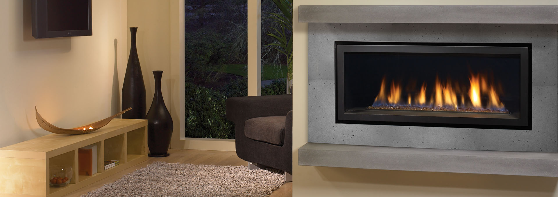 Hz40e Contemporary Linear Gas Fireplace Regency