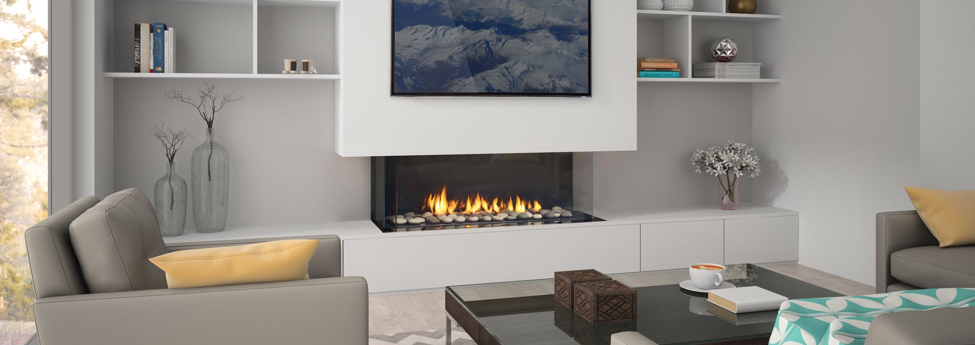 San Francisco Bay 40 Modern Gas Fireplace Regency