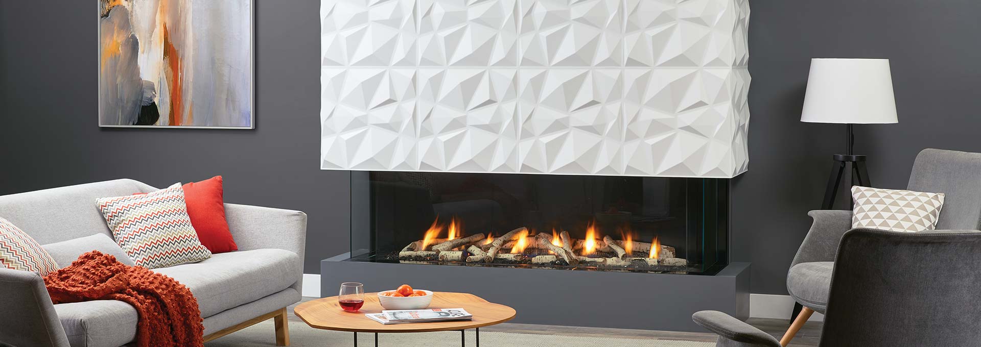 San Francisco Bay 60 Modern 3 Sided Gas Fireplaces Regency