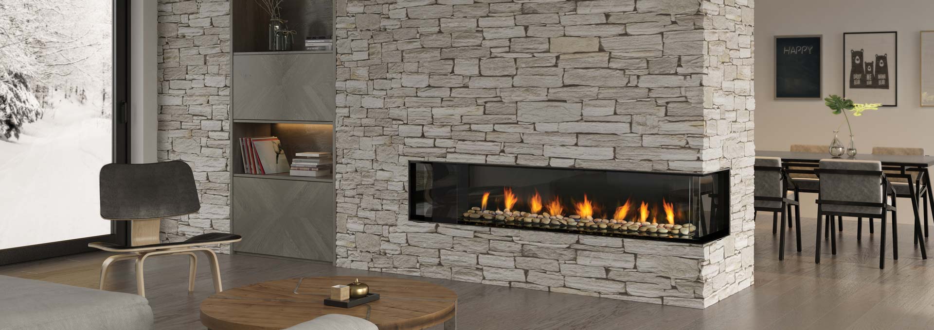 San Francisco Bay 72 Frameless Designer Gas Fireplace Regency