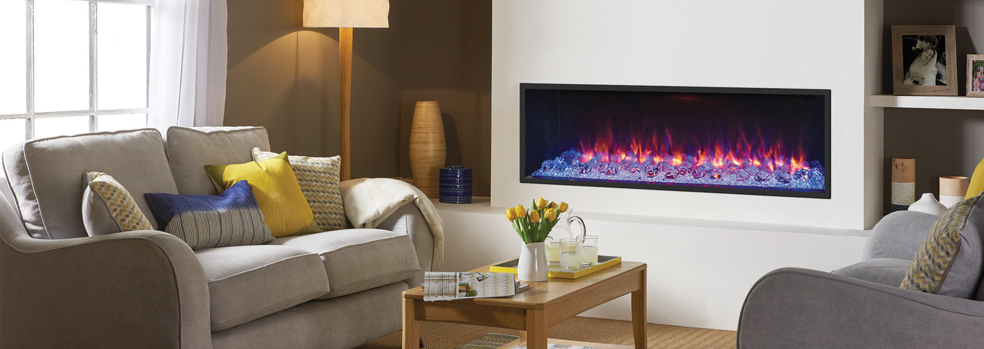 Modern Electric Fireplaces Built In Wall Mounted Electric