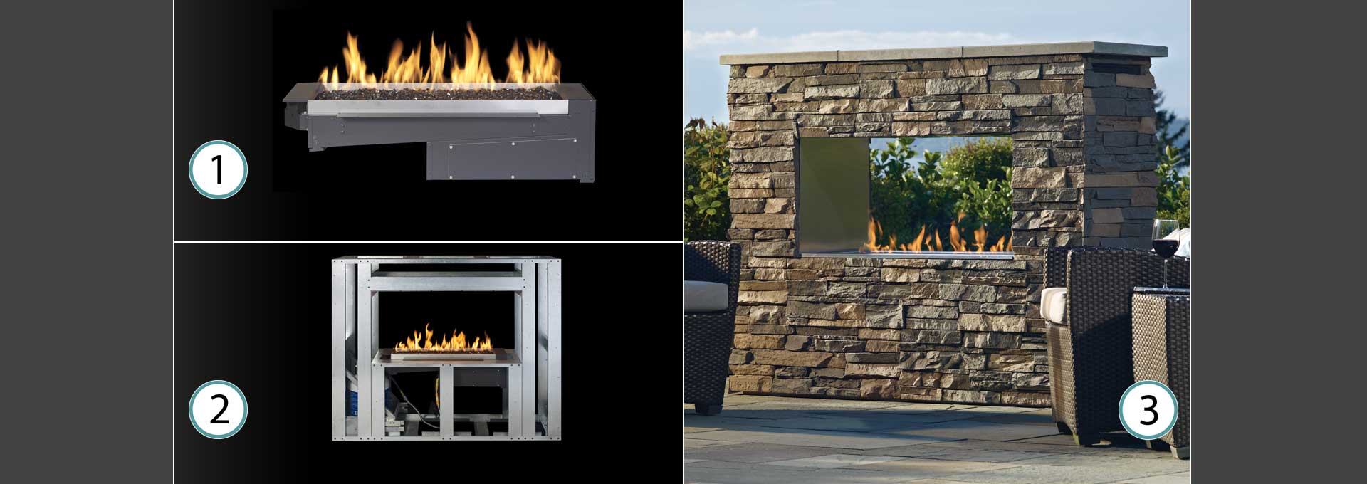 Modern Outdoor Gas Fireplaces Fireplace Kits Regency