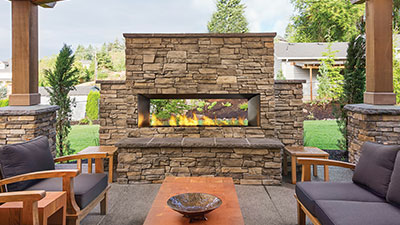 Modern Outdoor Gas Fireplaces, Burners & Fireplace Kits | Regency