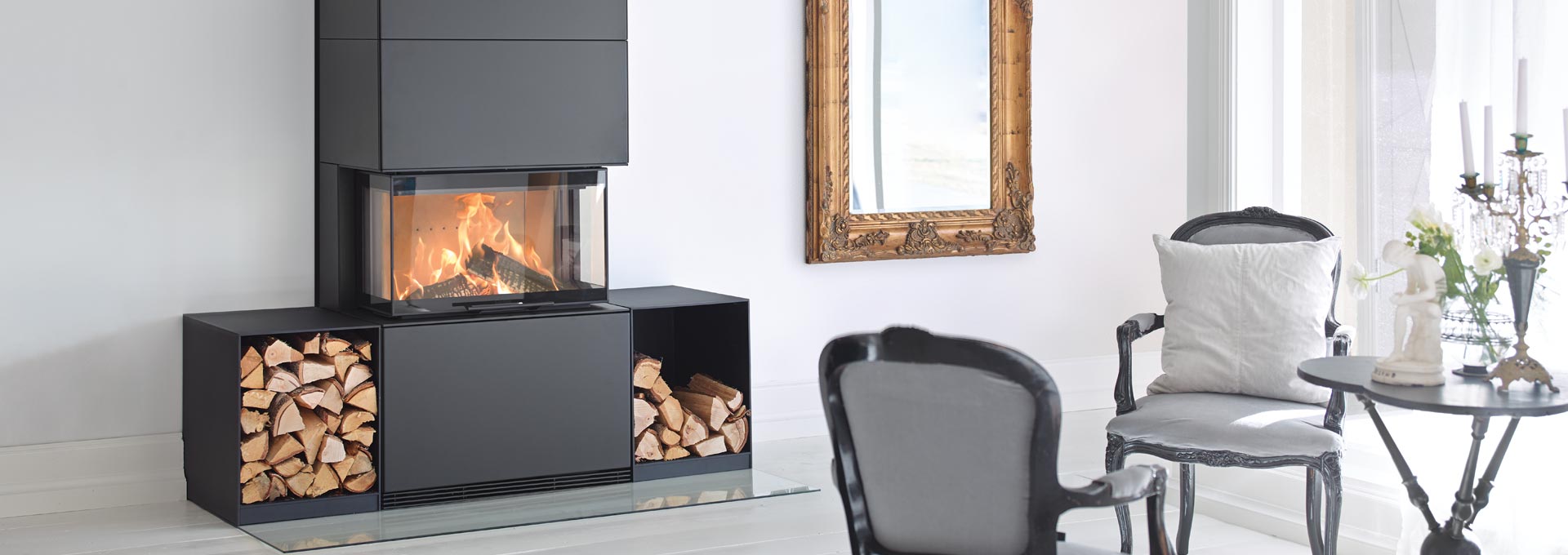 Contura Ri50 Modern Wood Burning Fireplace Regency